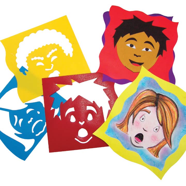 Mix & Match Emotion Stencils – Tracing School Supply for wholesale by Roylco