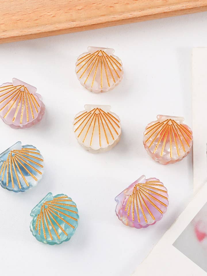 CWAHA1425_SHELL SMALL HAIR CLAW CLIP for wholesale by NINEXIS