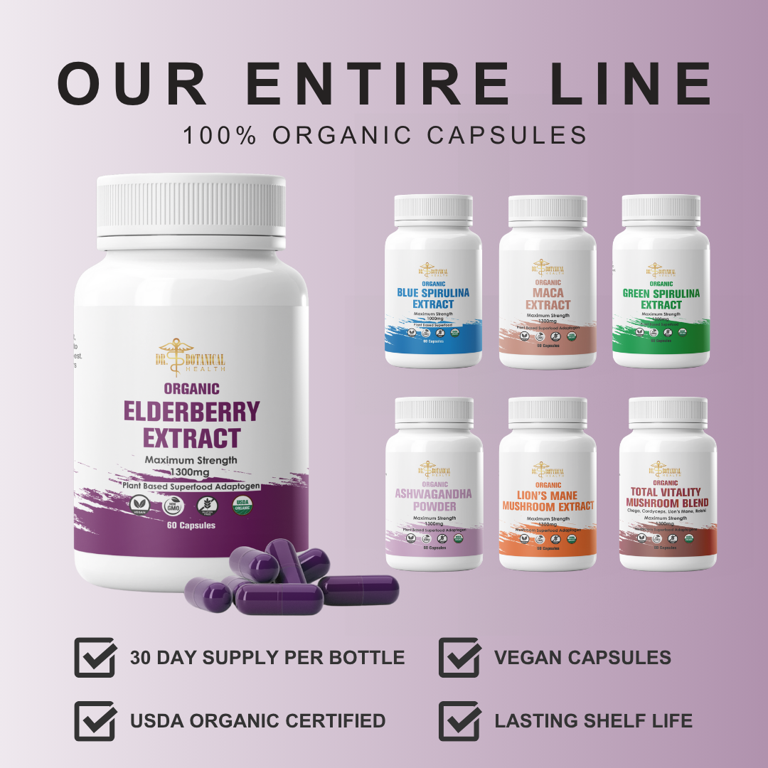 Lone Star Botanicals - Wholesale Protein/Superfood Powder - Organic Elderberry Extract Powder Capsules -- 60ct3