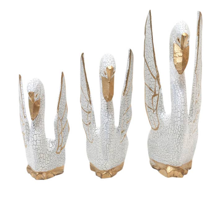 Novica Handmade Graceful Trio Wood Statuettes (Set Of 3) for wholesale by NOVICA