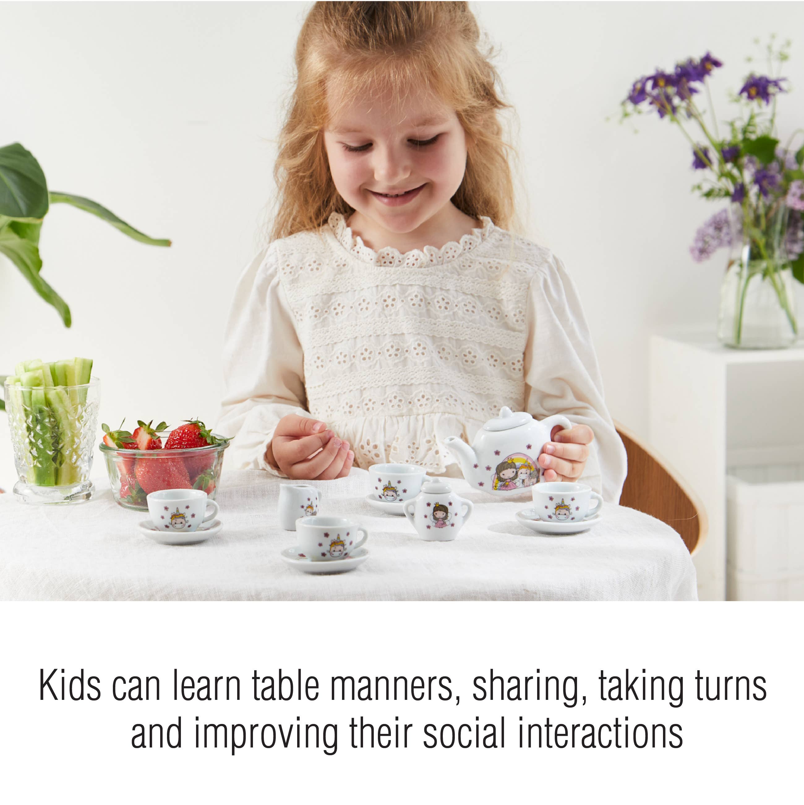 Barbo Toys - Wholesale Toy Feeding Set - Kids - Lillie & Ellie - Porcelain Tea Set 7