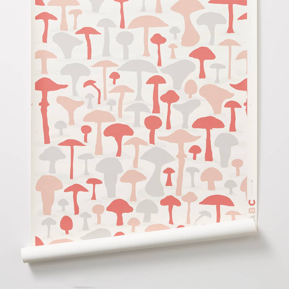 Makelike - Wholesale Wallpaper - Mushroom Four-Color Hand-Screenprinted Wallpaper1
