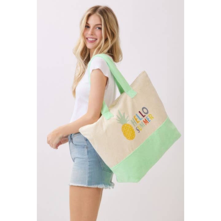 CC Wholesale Clothing - Wholesale Tote Bag - Women's - Hello Summer Terry Tote2