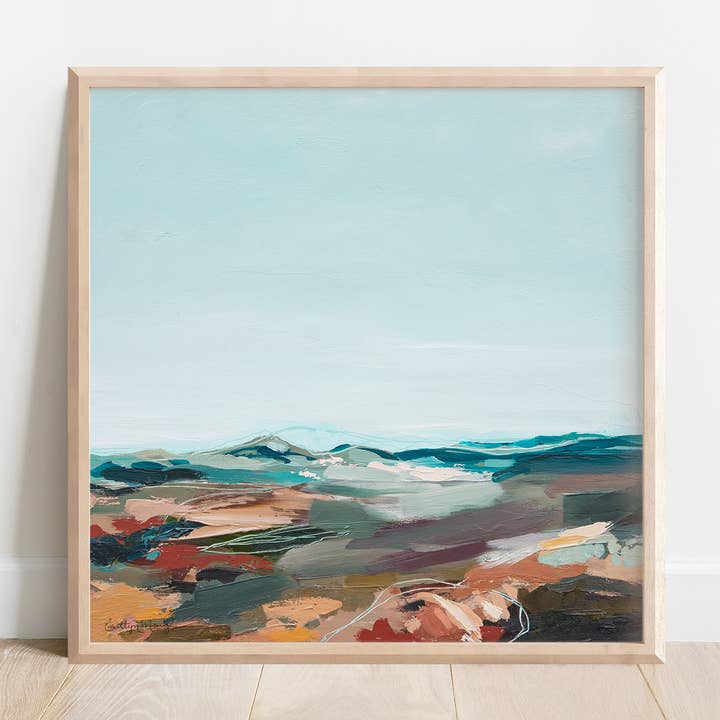 Stampa d'arte «Larapinta» 8x8" per la vendita all'ingrosso da parte di Caitlyn Mary Art