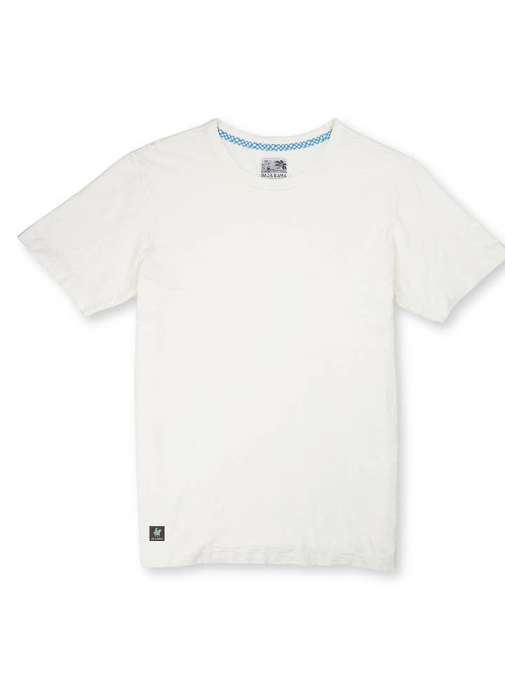 SOLID CREAMERY - SLUB PIMA TEE for wholesale by Baja Llama