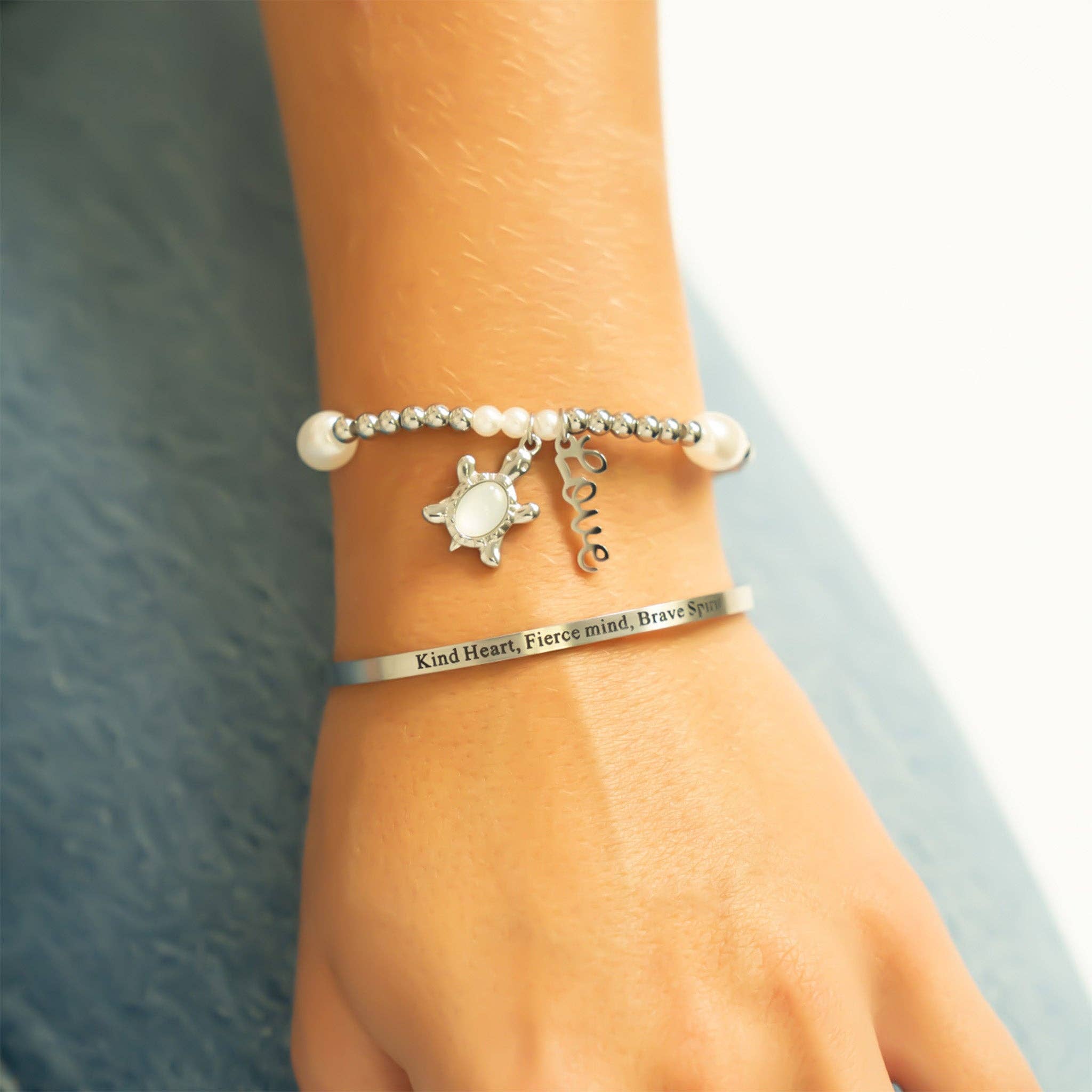 WJW - Wholesale Armband met kralen - 18K Goud PVD 8mm Kiska Glazen Parels Stretch Armband8