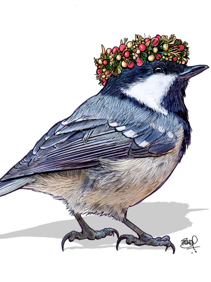 Wreath Gift Enclosure - #Gift29 for wholesale by Shawn Braley Illustration