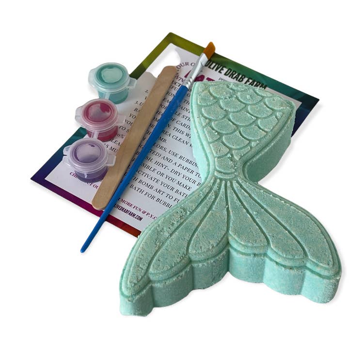 Sirène - DIY - Peignez le vôtre - Bombe de bain au lait de chèvre pour la vente par Olive Drab Farm