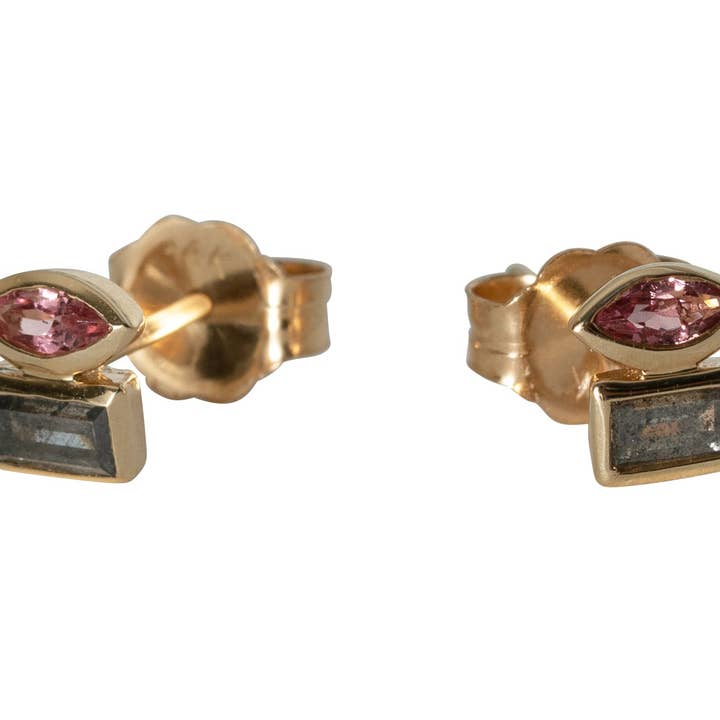 Marquise and baguette Stone Studs for wholesale by Loren Celedonia jewelry