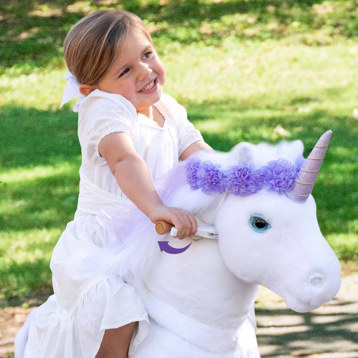 PonyCycle - Wholesale Stuffed/Plush Toy - Kids & Baby - PonyCycle Premium Ride-On Purple Unicorn | Plush Riding Toy4