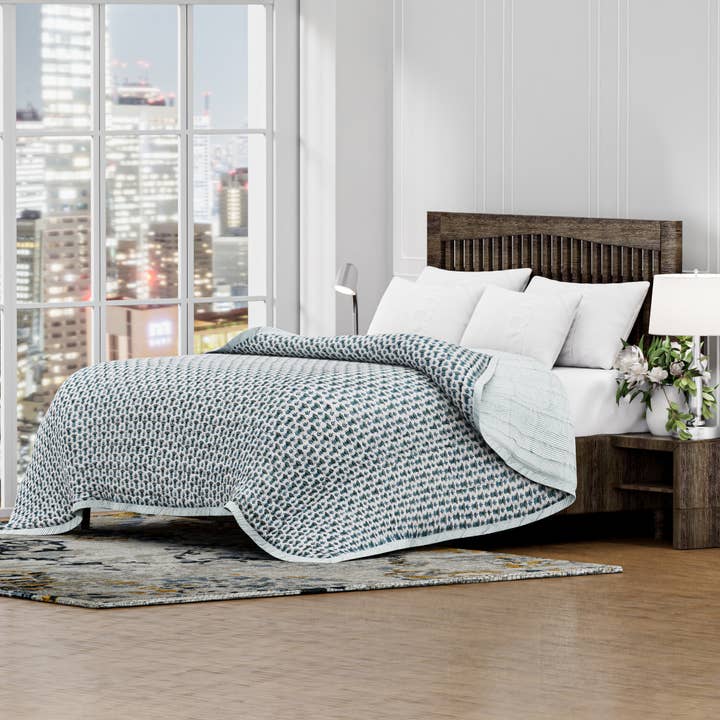 Fabricrush - Wholesale Quilt - Fabricursh Pure Cotton Block Print Comforter Quilt 1