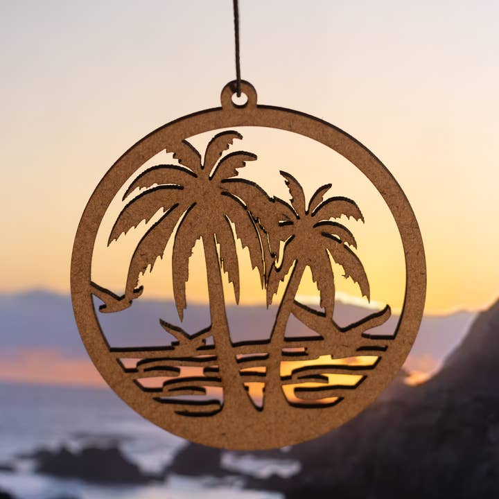 Fresh Fresheners - Vendita all'ingrosso Deodorante per auto - Unisex - Deodorante per ambienti in legno con palme da spiaggia, confezione da 8