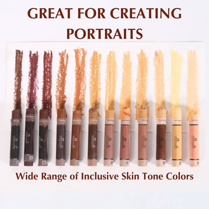 Stapledon Arts - Wholesale Pastels - Skin Tone Oil Pastels - Melanin Series2