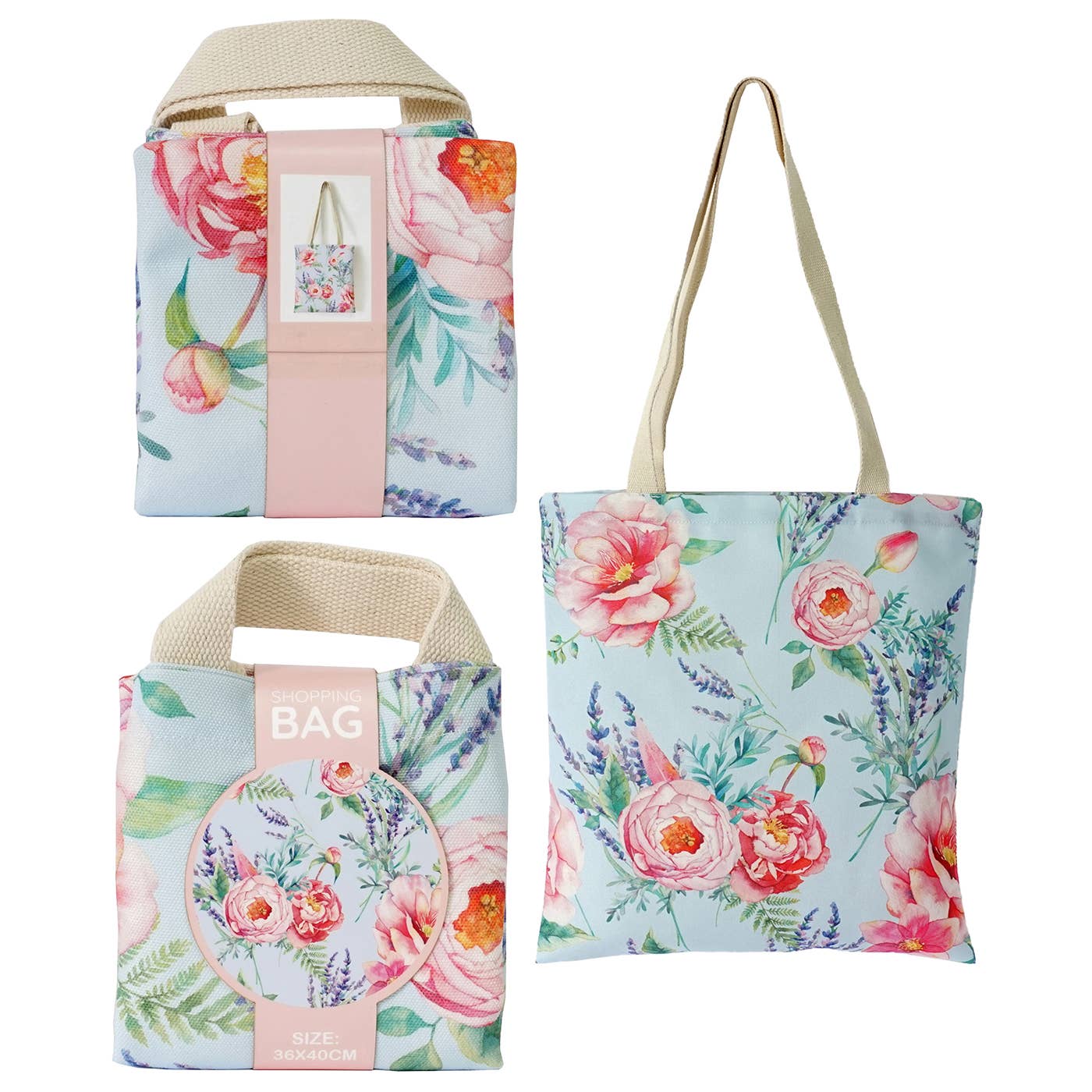Joe Davies - Wholesale Tote Bag - Women's - Floral Totes Tea Rose0
