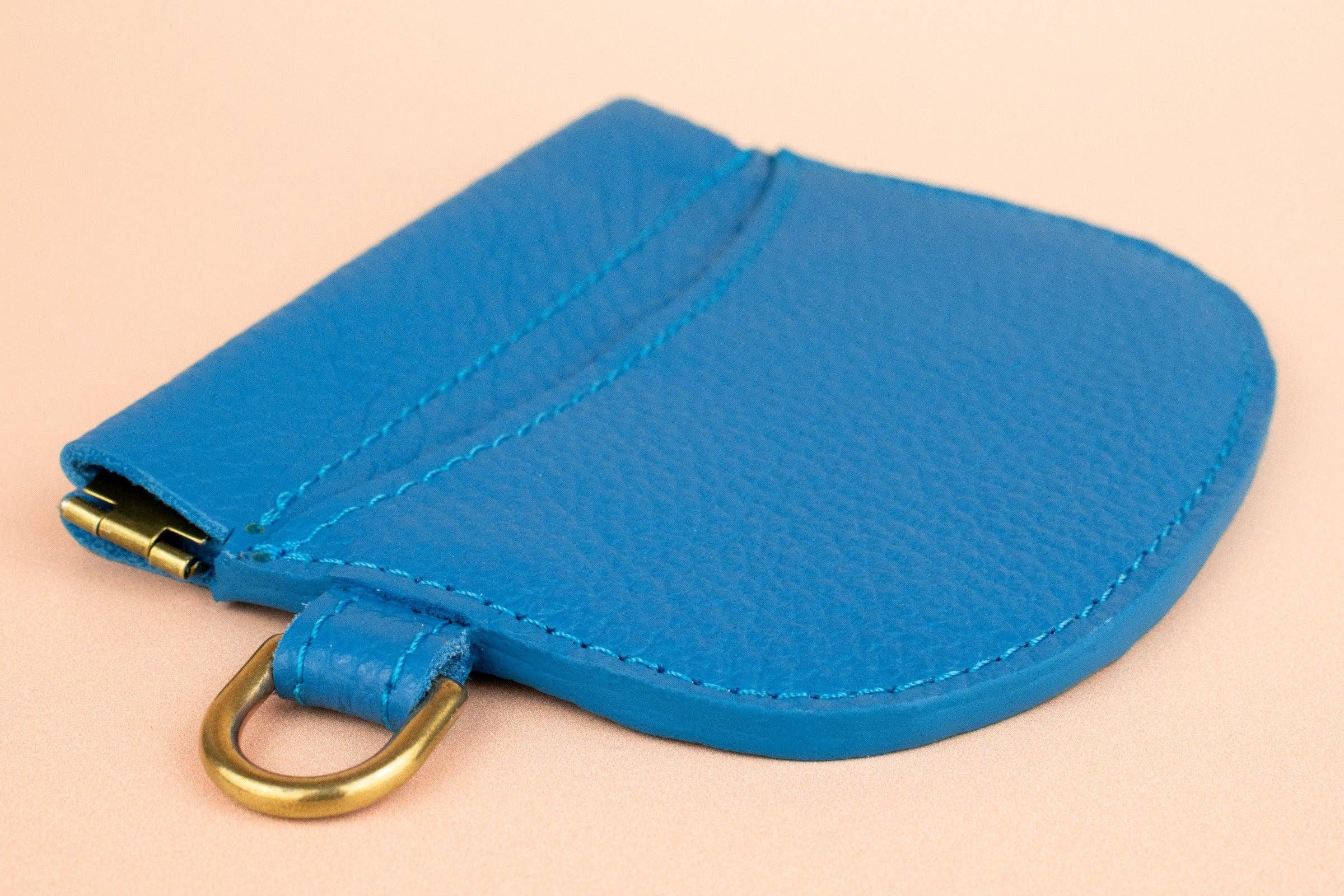 Cold Gold - Wholesale Card Holder - Women's - Slim Card Holder Case, Leather Wristlet in Matisse Blue5