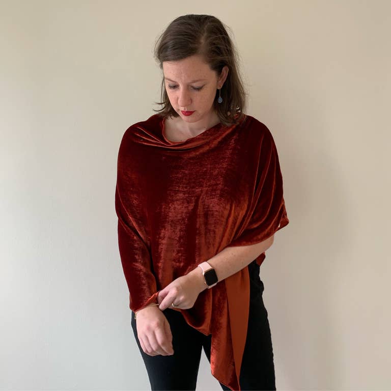 Silk Velvet Poncho Faire Com