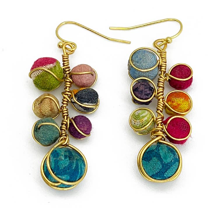 Pendientes de Gota con Cuentas Aasha para venta al por mayor de Anju Jewelry