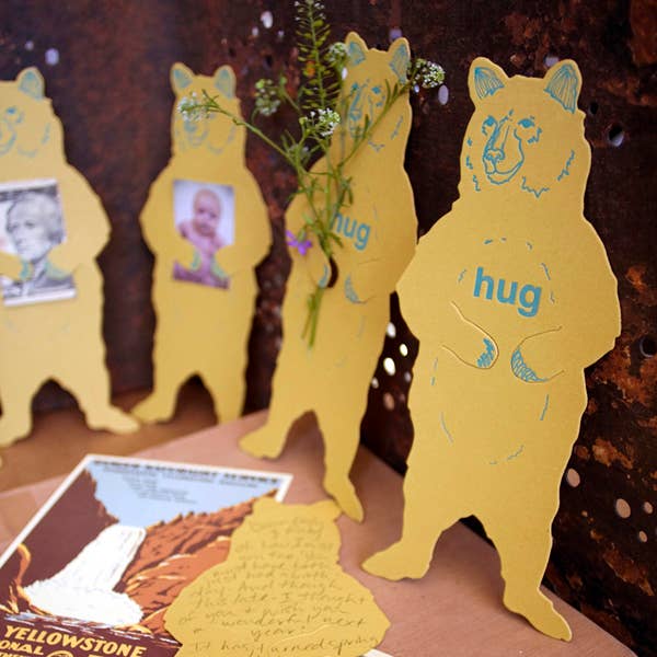 Blackbird Letterpress - Wholesale Everyday Greeting Card - grizzly bear hug gift card5