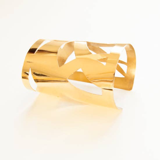 Guaymi 18K Gold Plated Bronze Cuff Bracelet for wholesale by Artyfactos