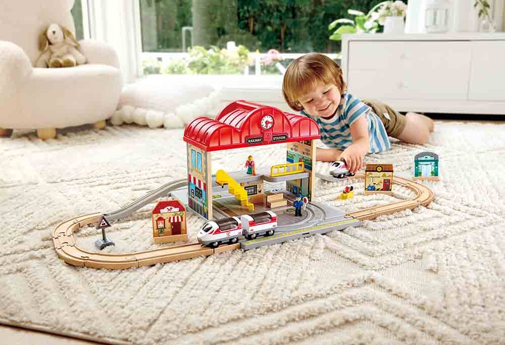 Hape Toys - Wholesale Wood Toy - Kids - Portable Train Station Set 1