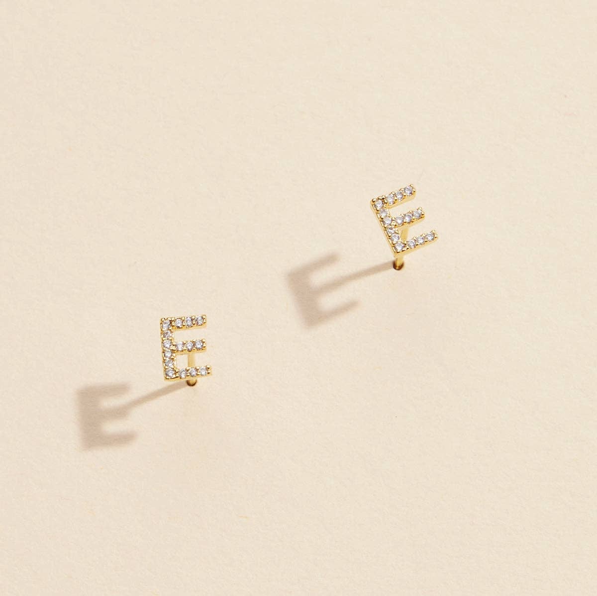Lilla Haven - Wholesale Stud/Post Earrings - Initial Letter Stud Earrings – 12 Pack Bundle in Gold or Silver10