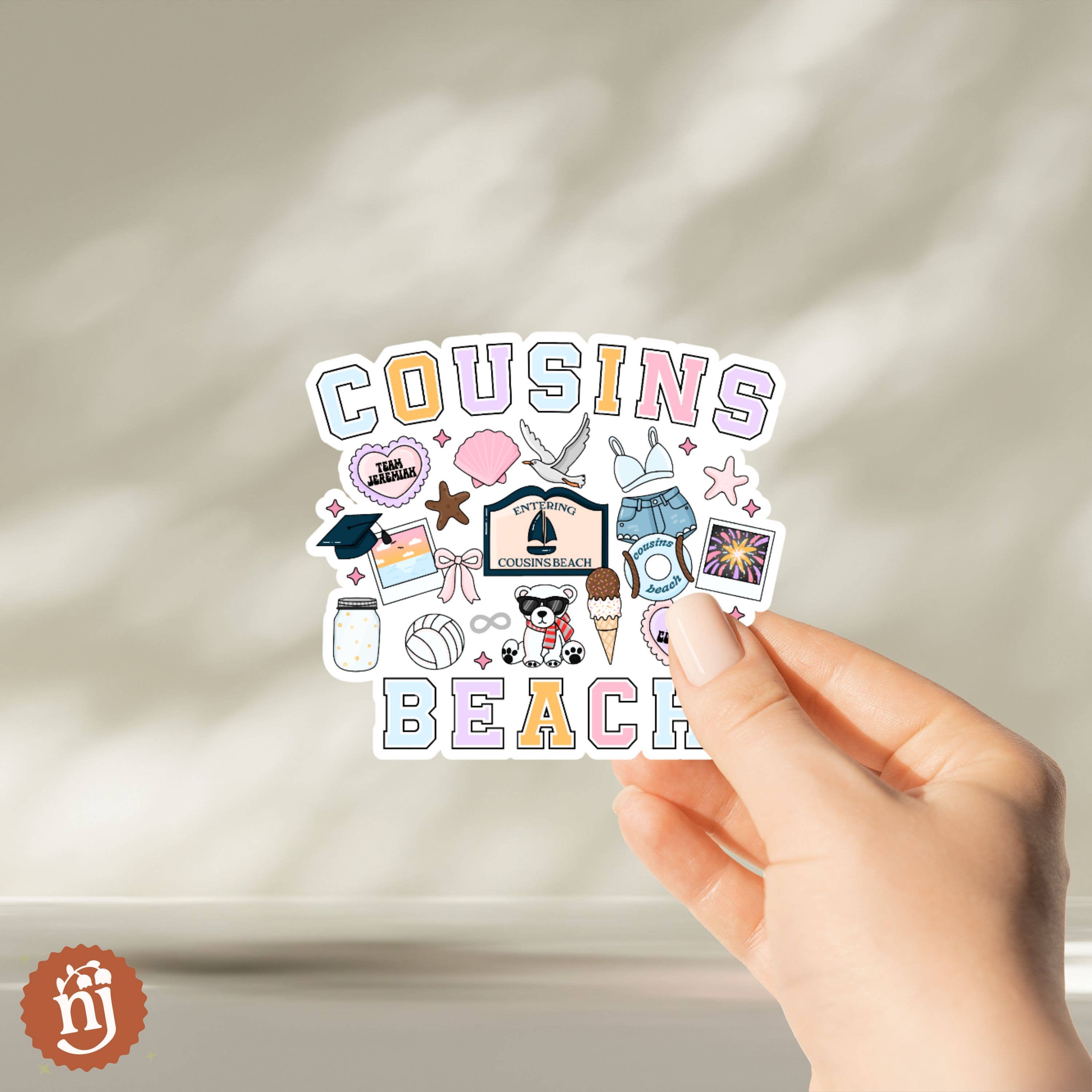Nearly June Design Co - Wholesale Sticker - The Summer I Turned Pretty Cousins Beach Sticker