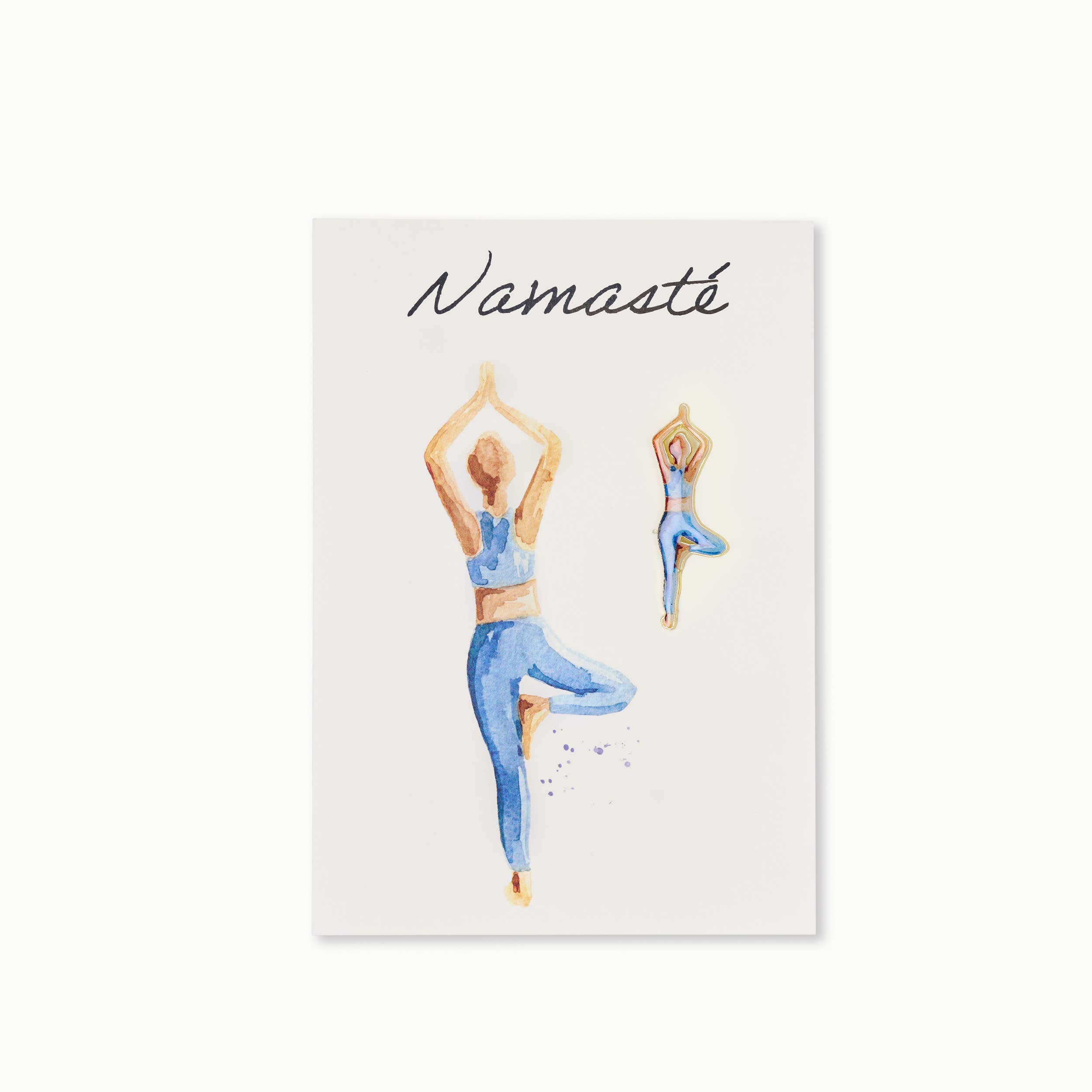 by Vivi. - Wholesale Everyday Greeting Card - Pin-Card: Namasté0