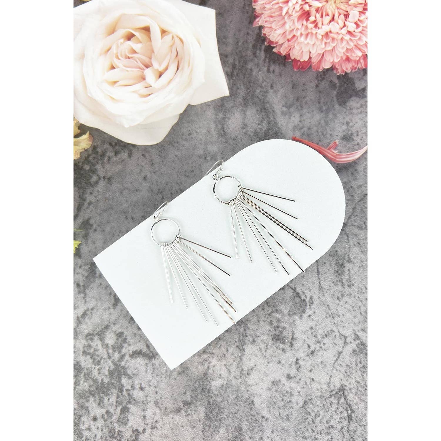 JHP Collection - Wholesale Dangle Earrings - ROUND DROP  TASSEEL FASHION HOOK EARRINGS4