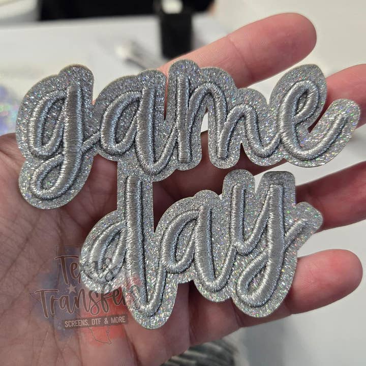 Texas Transfers - Wholesale Patch - Game Day (Silver) Iron-On PATCH
