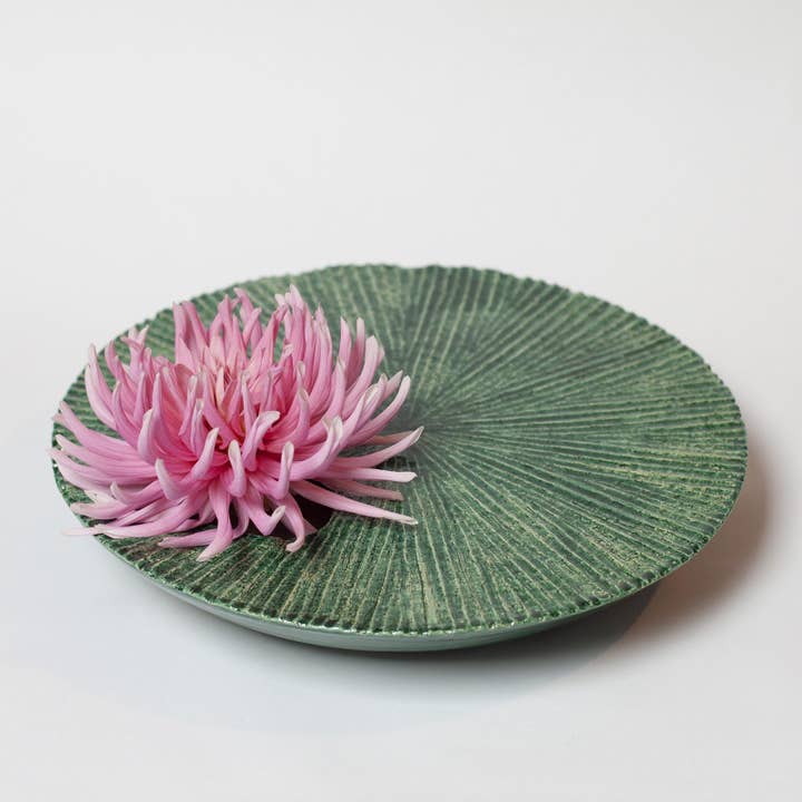 Ceramic bowl - Lotus leaf - 31 cm for wholesale by Elena Milani Arti visive e Design