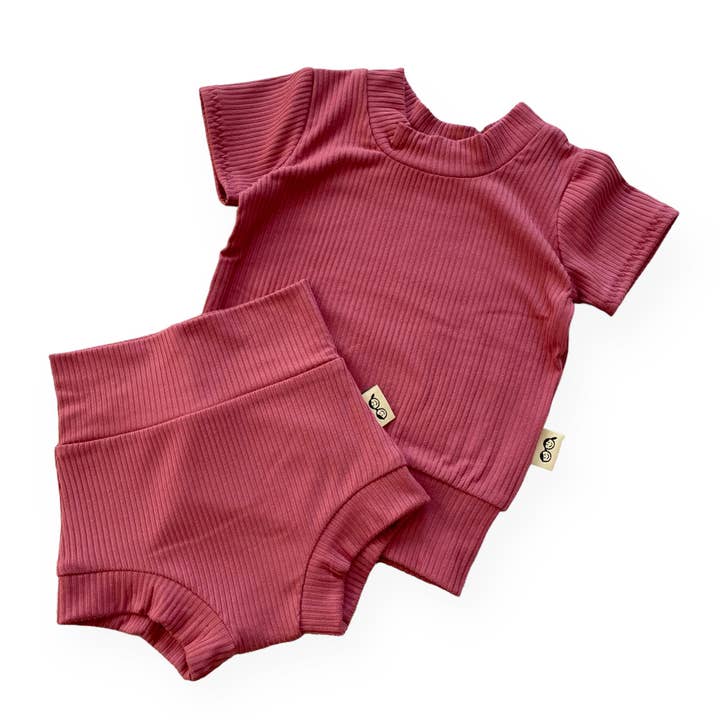 Ensemble de salon d'été côtelé mauve pour la vente par Dudis Design