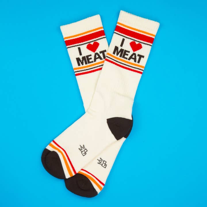 Gumball Poodle - Wholesale Socks - Unisex - I ❤️ Meat Gym Crew Socks1