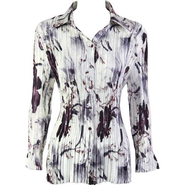 The Magic Scarf Company - Wholesale Button Down Shirt - Women's - 1148 - Satin Mini Pleats Blouses38