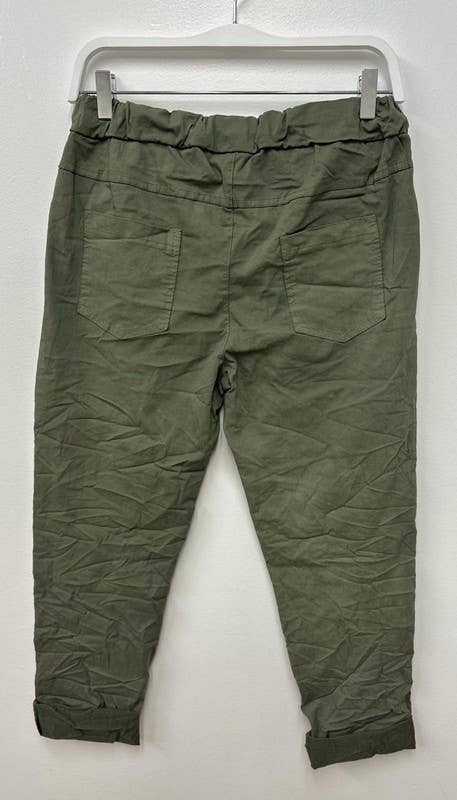 VENTI6 – Großhandel Hose – Damen – SOLIDE KNITTERFALTEN-JOGGER MIT KORDELZUG (50060)22