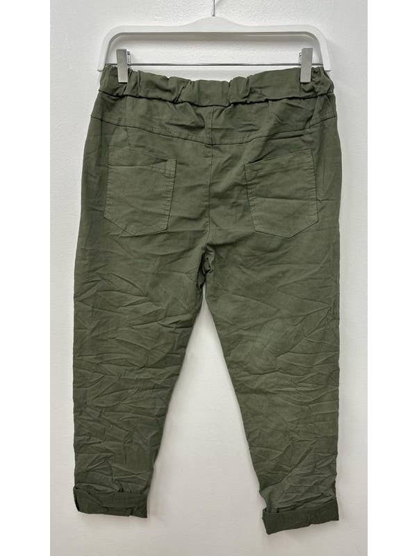 VENTI6 – Großhandel Hose – Damen – SOLIDE KNITTERFALTEN-JOGGER MIT KORDELZUG (50060)15