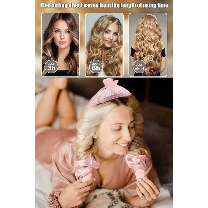 WHITE Heatless Hair Curler Curling Set for wholesale on Faire3