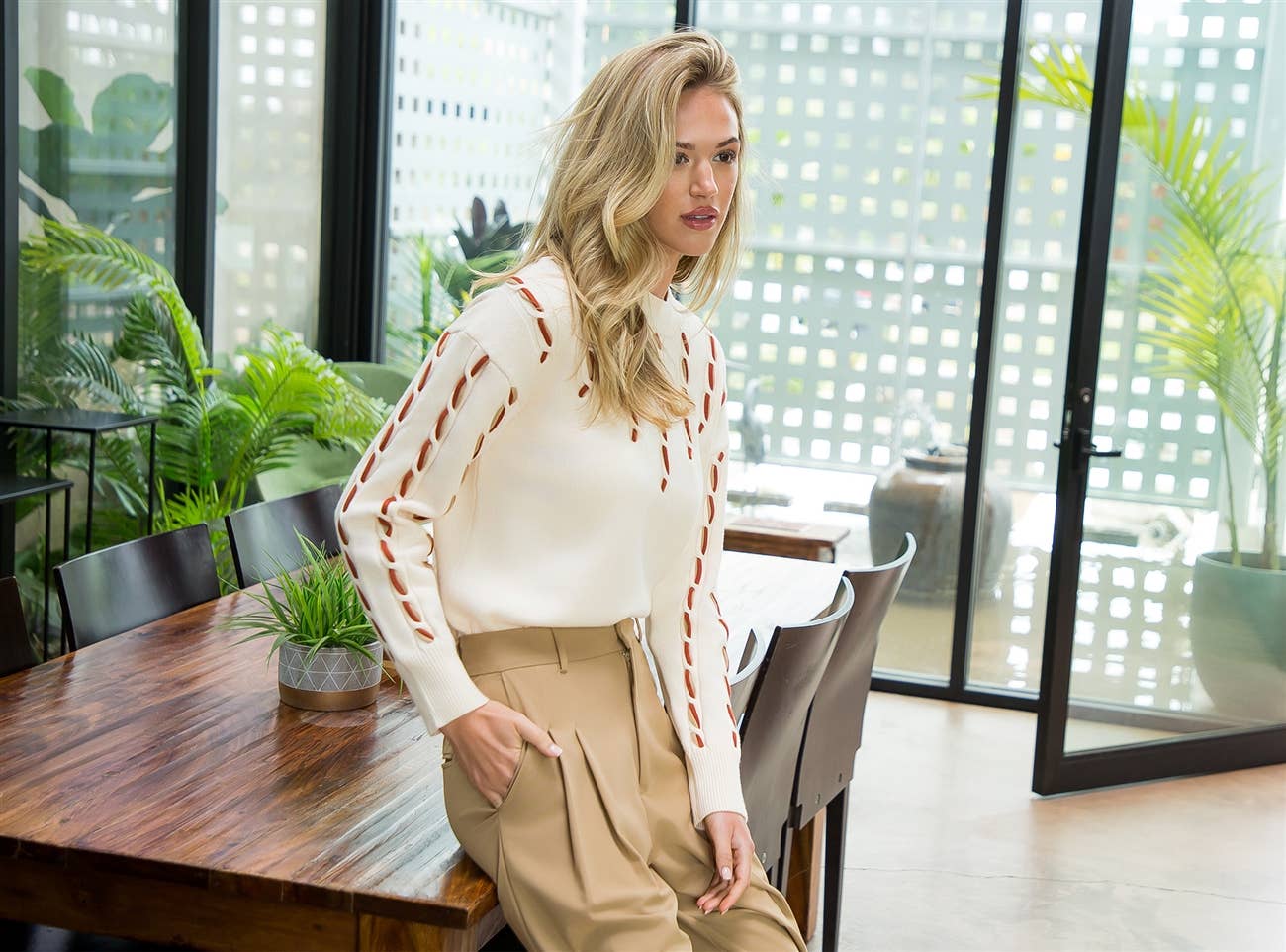 CREAM Long Sleeve Knit Sweater for wholesale on Faire4