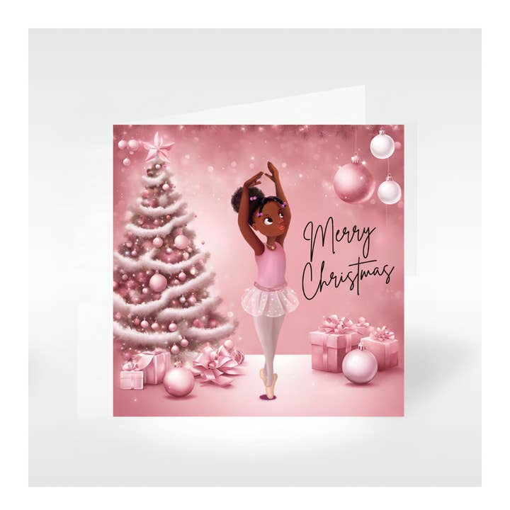 Tarjeta de Navidad de Nia Ballerina | Tarjetas de felicitación de ballet | 🎄 para venta al por mayor de Nia Ballerina