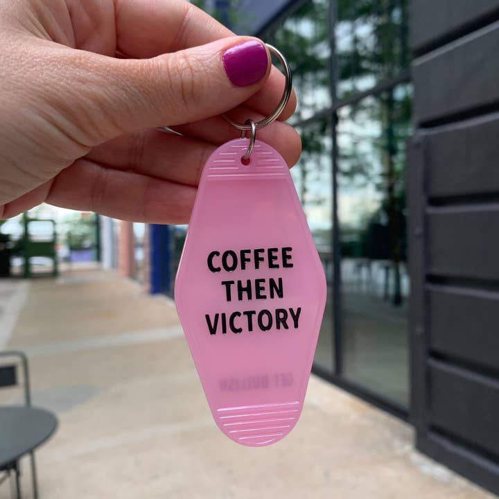 GetBullish - Vente Porte-clés – femme - Coffee Then Victory Rose Style Motel Féministe Porte-clés