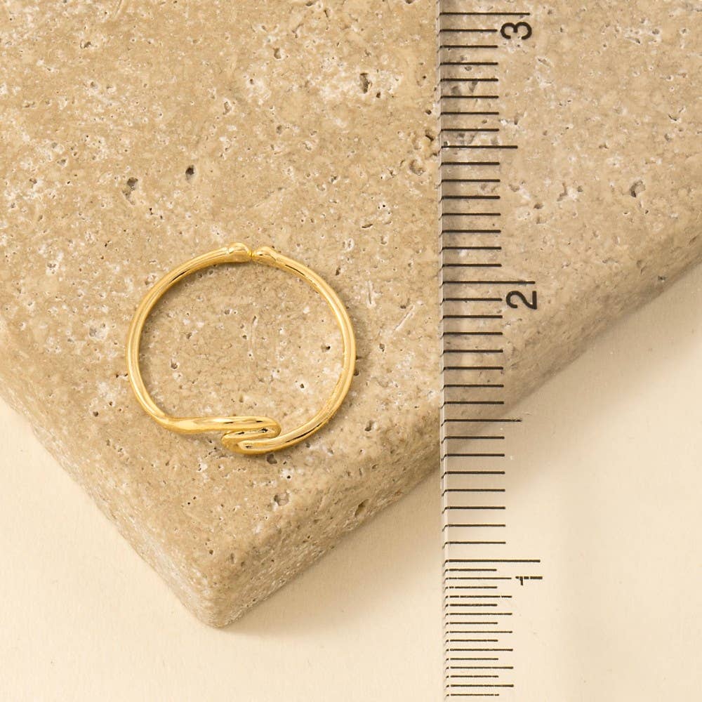 Anarchy Street - Wholesale Band/Stacked Ring - Gold Dipped Wave Cutout Adjustable Ring3