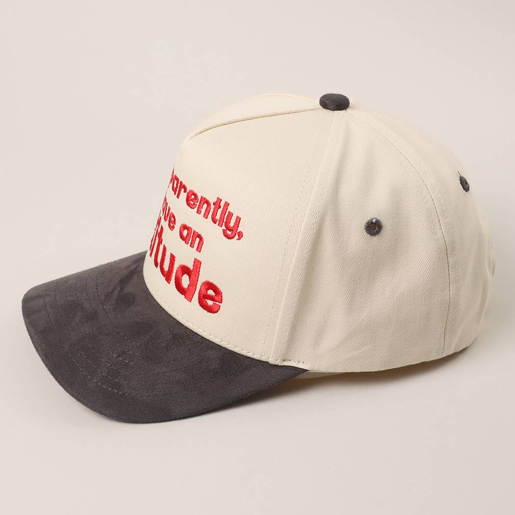 Fashion City - Wholesale Trucker Hat - Women's - So Apparently I Have An Attitude Two-Tone Suede Trucker Hat8
