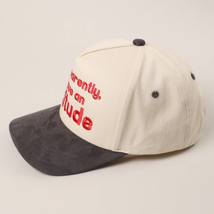 Fashion City - Wholesale Trucker Hat - Women's - So Apparently I Have An Attitude Two-Tone Suede Trucker Hat8