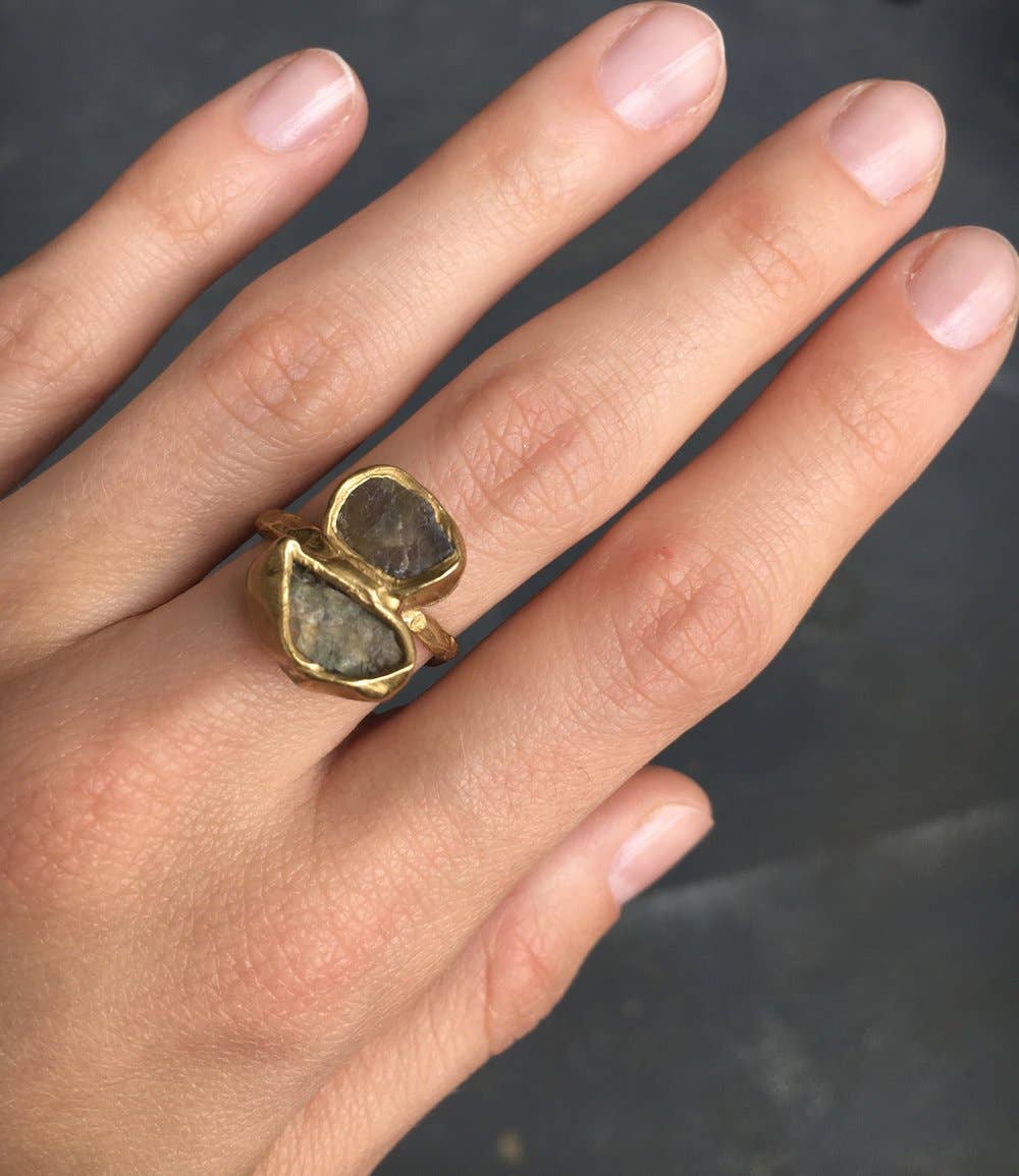 Emilie Shapiro Jewelry - Wholesale Cocktail/Statement Ring - Frozen Fire Double Ring2
