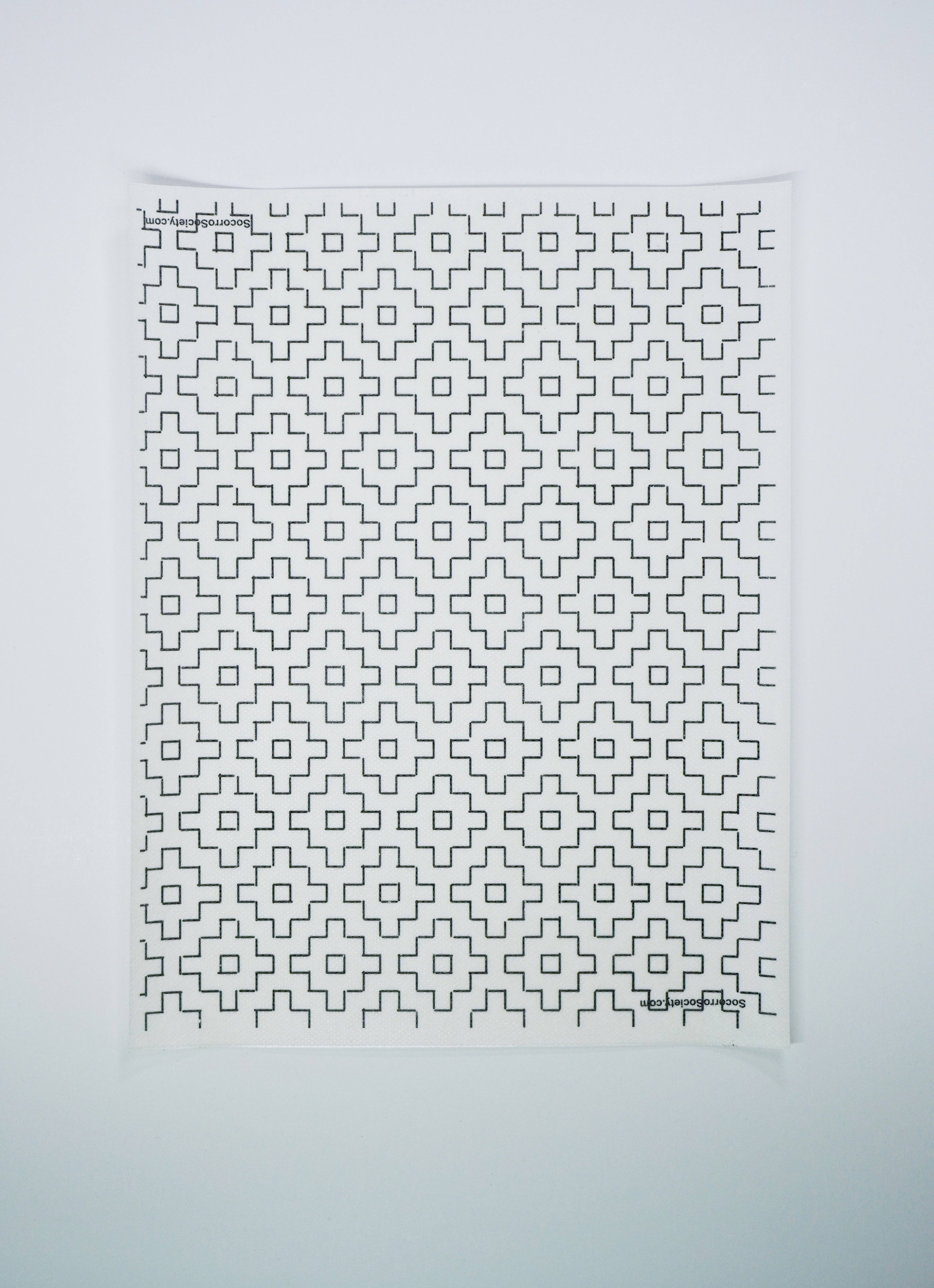 Socorro Society – wholesale Material för broderi/korsstygn – Sashiko-inspirerat reparationsset Stick ’n Stitch med persimmonblomma4