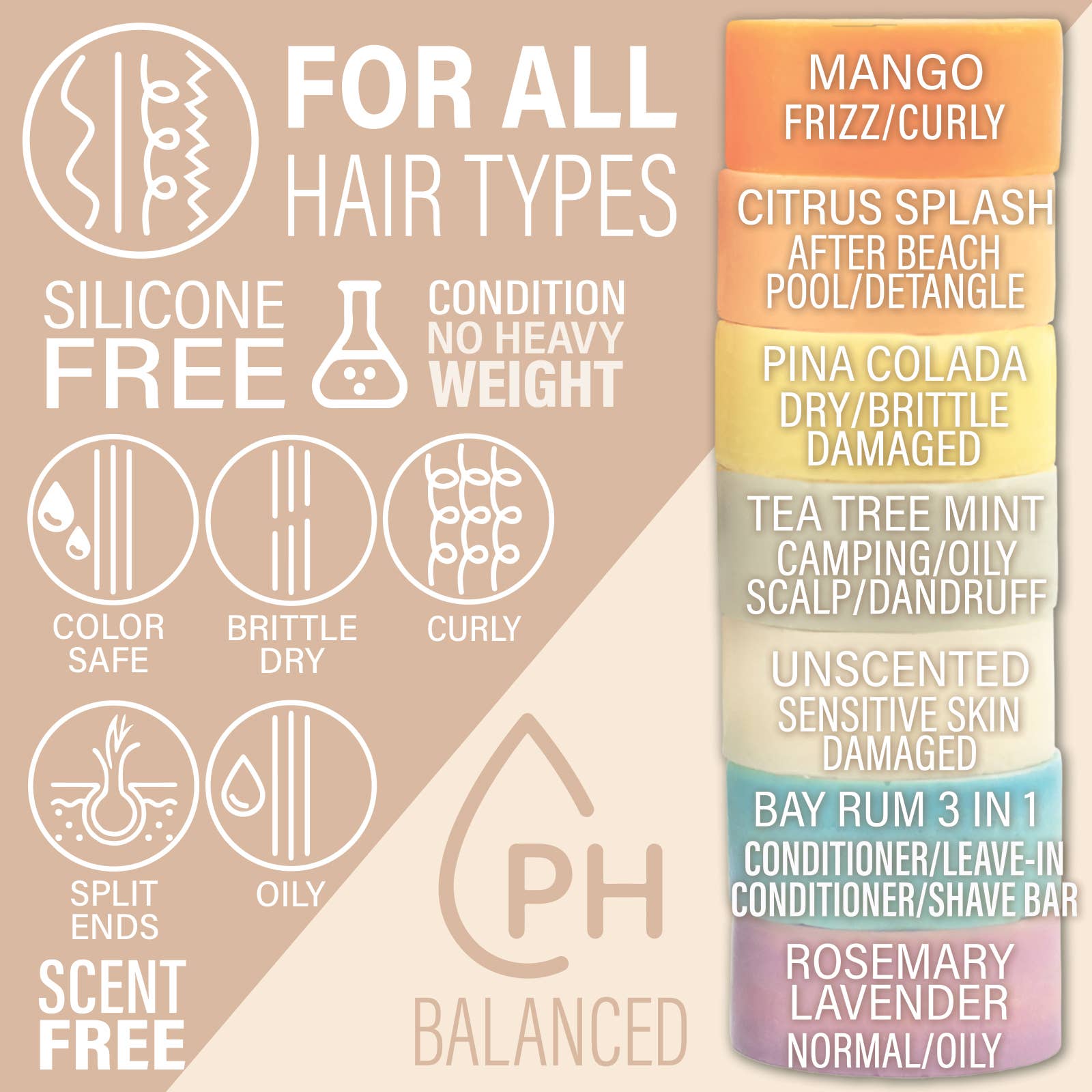 Luxiny Products - Luxurious Bath and Body - Wholesale Hair Conditioner - Conditioner Bar | Unscented | Strength | Rice Protein Water4