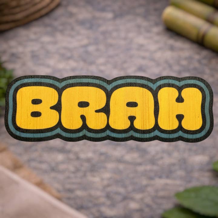 Brah Eco-Friendly Bamboo Sticker for wholesale by Bamboo Wood Stickers