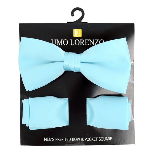 Selini New York - Wholesale Bow Tie - Men's - 100% Poly Satin Men's Banded Bow Tie and Hanky15