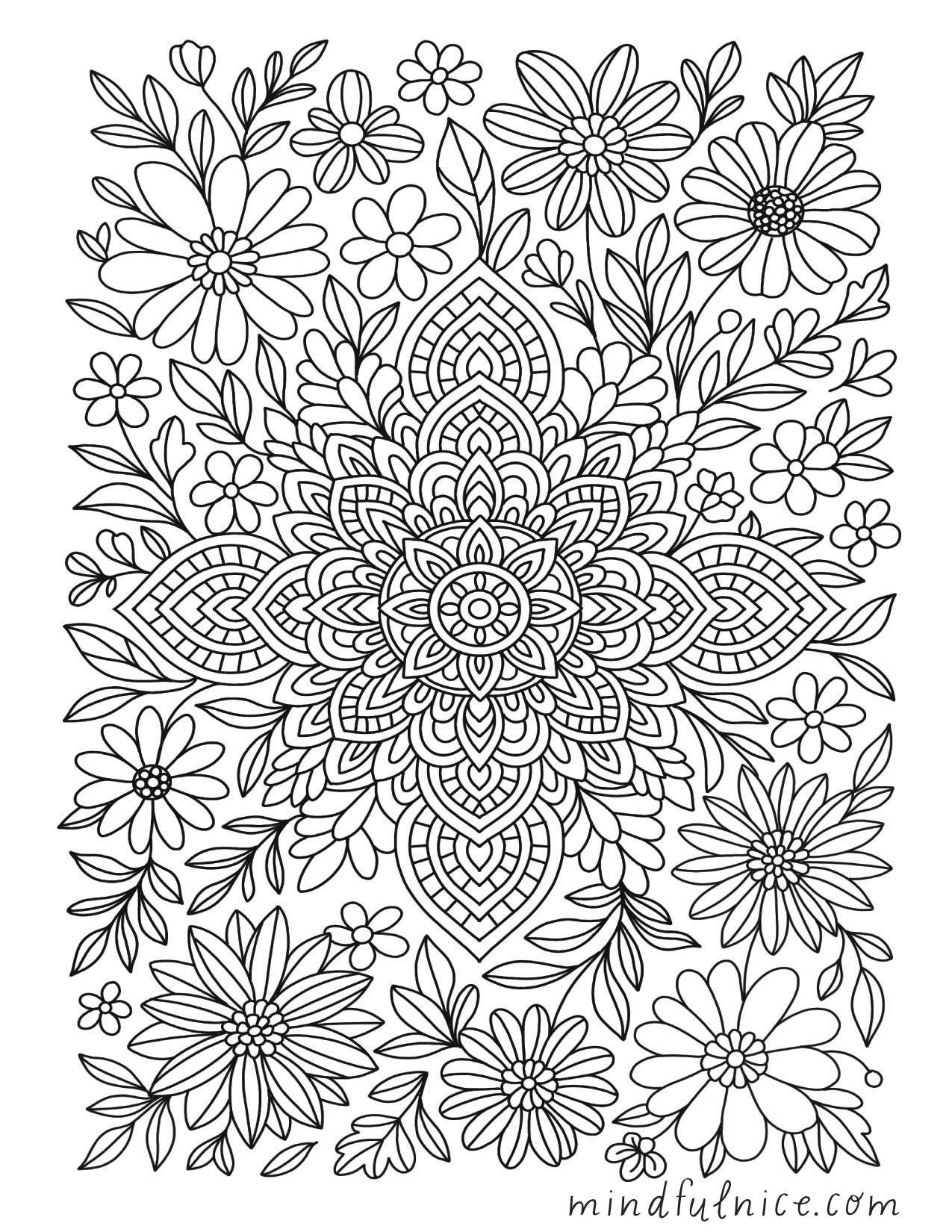 Mindfulnice - Wholesale Coloring & Activity Book - Adult - Breathe Between The Lines: A Mindful Coloring Book3