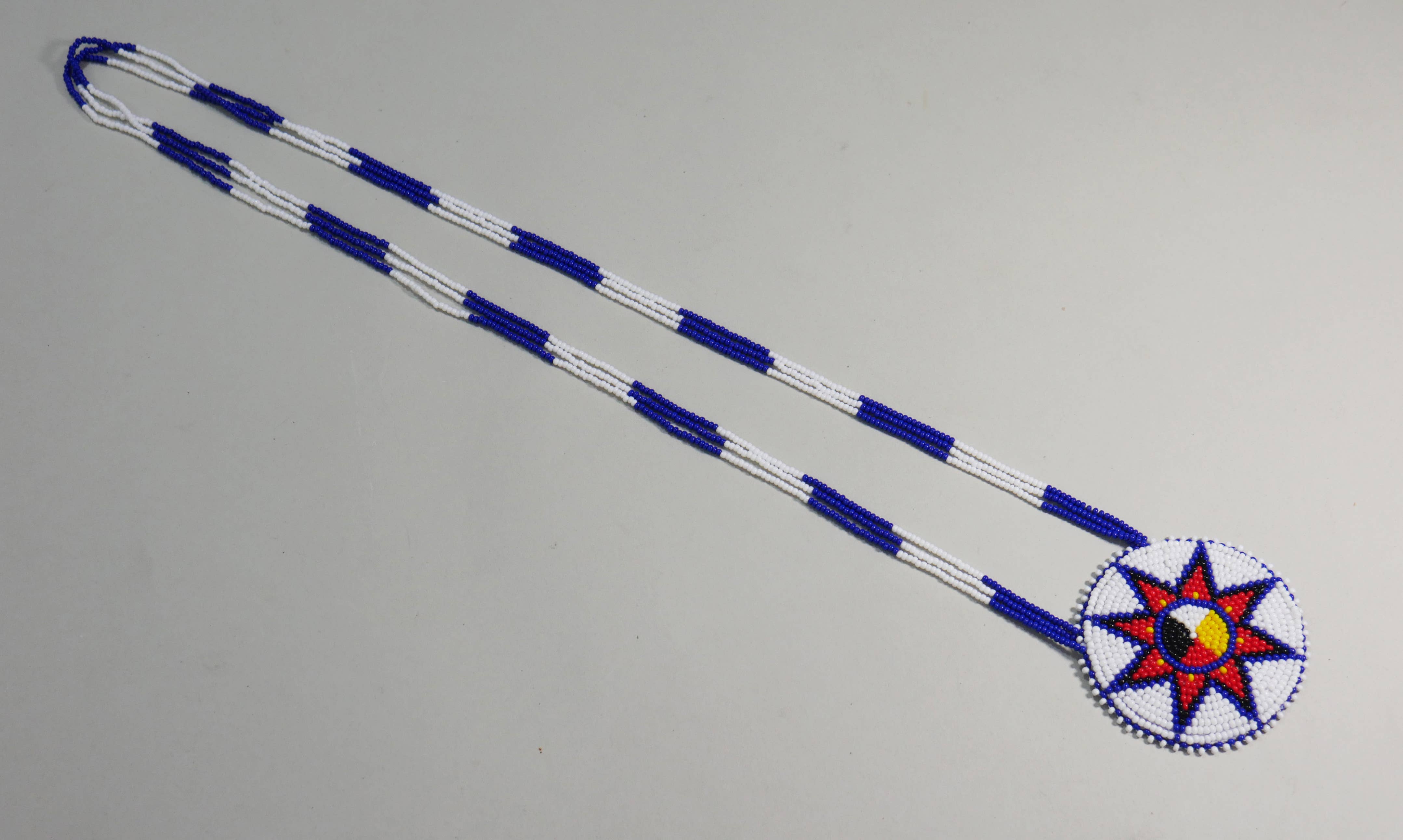 KANGURAH - Wholesale Pendant/Charm Necklace - Native American style Beaded necklace Morningstar medallion2