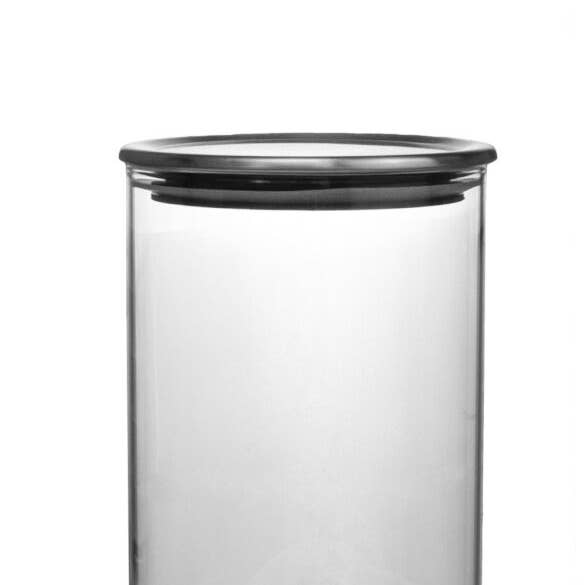 KITCHEN BASICS Glass Canister with Lid Straight-Sided6 for wholesale by Port-Style Enterprises Inc.